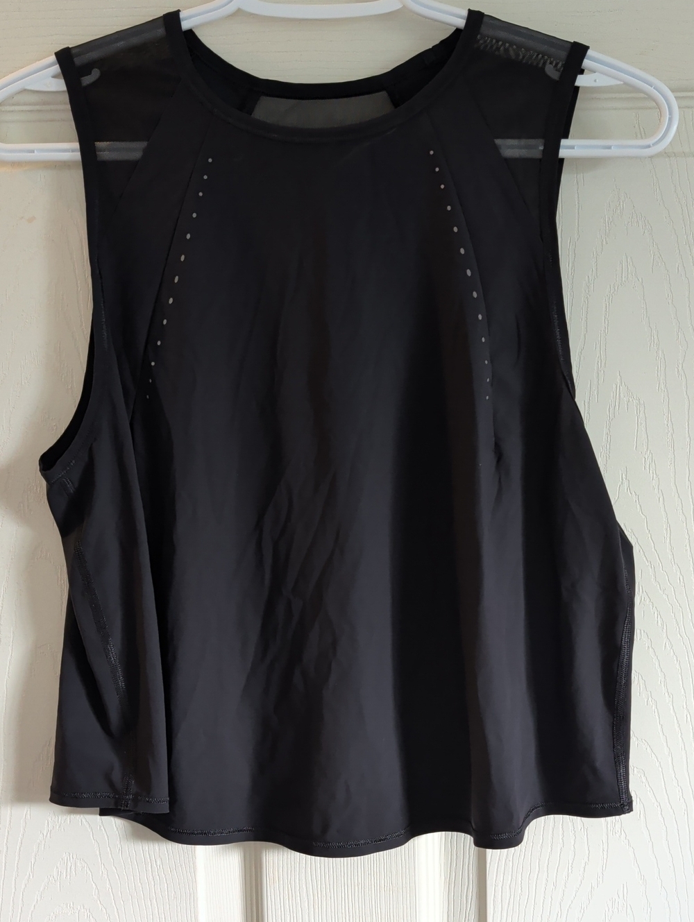 lululemon athletica Black Mesh-Detail High Neck Tank